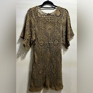 Cato Olive green Crochet Dress